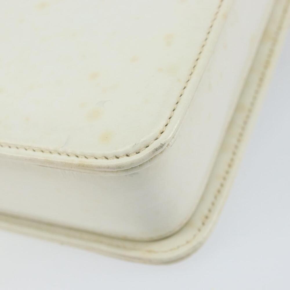 GUCCI Hand Bag Leather White Gold Auth 154583 - Picture 15 of 16
